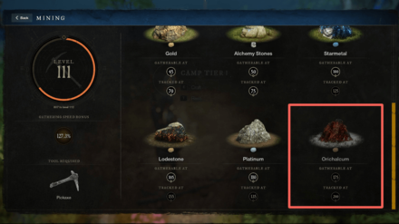 New World - Orichalcum Needs 175 Mining