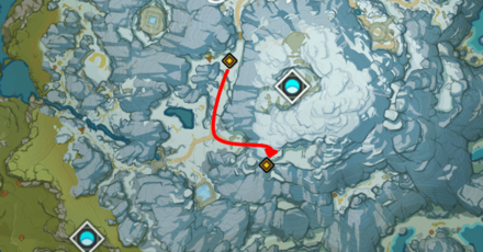 Genshin Impact - Aura Trail 3 Map Route
