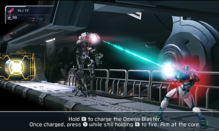 Metroid Dread Omega Cannon Damaged EMMI