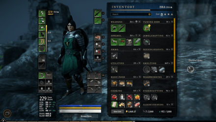 New World - Click and Drag the Item to Split the Stack