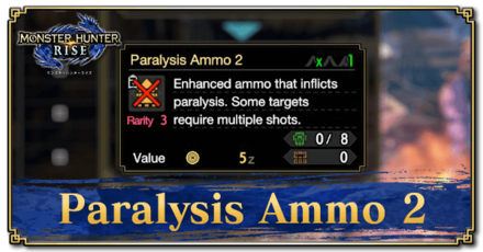 Monster Hunter Rise (MH Rise) - Paralysis Ammo 2 Banner