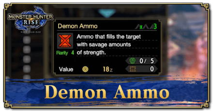 Monster Hunter Rise (MH Rise) - Demon Ammo Banner