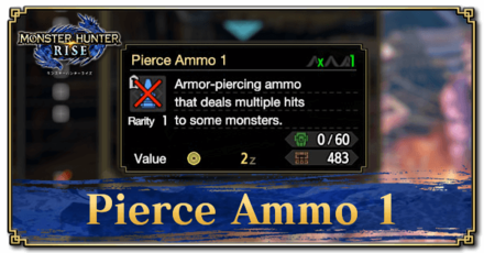 Monster Hunter Rise (MH Rise) - Pierce Ammo 1 Banner