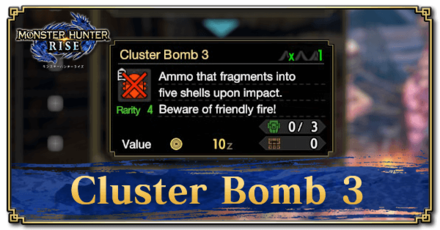 Monster Hunter Rise (MH Rise) - Cluster Bomb 3 Banner
