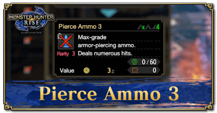 Monster Hunter Rise (MH Rise) - Pierce Ammo 3 Banner