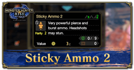 Monster Hunter Rise (MH Rise) - Sticky Ammo 2 Banner
