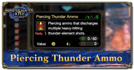 Monster Hunter Rise (MH Rise) - Piercing Thunder Ammo Banner