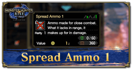 Monster Hunter Rise (MH Rise) - Spread Ammo 1 Banner