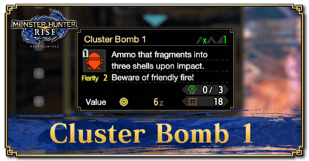 Monster Hunter Rise (MH Rise) - Cluster Bomb 1 Banner