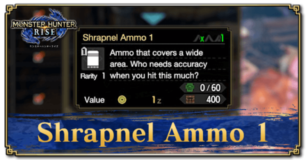 Monster Hunter Rise (MH Rise) - Shrapnel Ammo 1 Banner