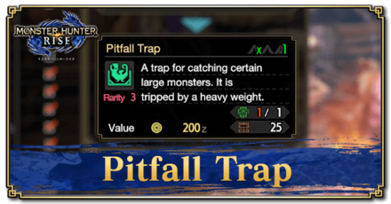 Monster Hunter Rise (MH Rise) - Pitfall Trap Banner