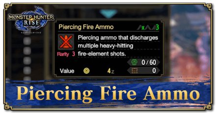 Monster Hunter Rise (MH Rise) - Piercing Fire Ammo Banner
