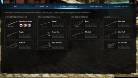 New World - Weapon Types