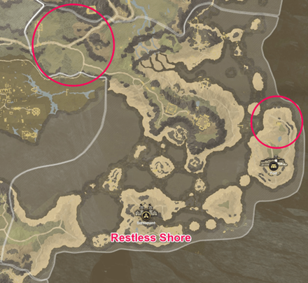 New World - Restless Shore Wolf Locations