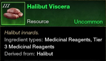 New World - Halibut Viscera Tooltip