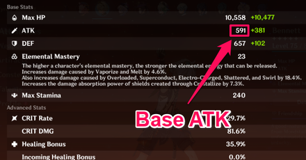 Genshin - Sara Base ATK