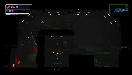 Metroid Dread - Wide Beam dimly lit area