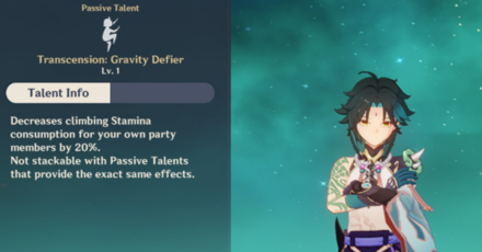 Genshin - Xiao Passive Talent Transcension-Gravity Defier