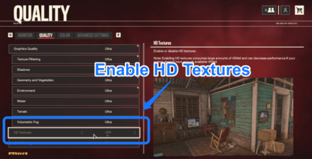 Far Cry 6 - Enable HD Textures