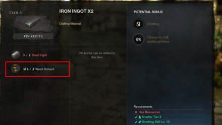 New World - Downgrade Materials in a Crafting Station