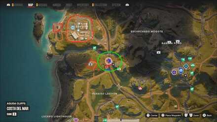 Aguda Cliffs Checkpoint Key Map View
