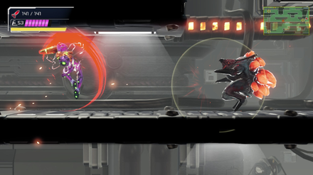 Melee Dash in gravity Suit for Metroid Dread.png