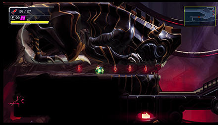 Metroid Dread - Varia Suit Chozo Statue Narrow Passage