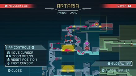 Metroid Dread - Varia Suit Map to Thermal Device