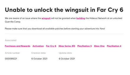 Wingsuit Not Working