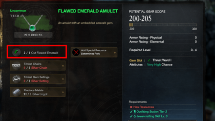 New World - Create Jewelry in the Outfitting Station