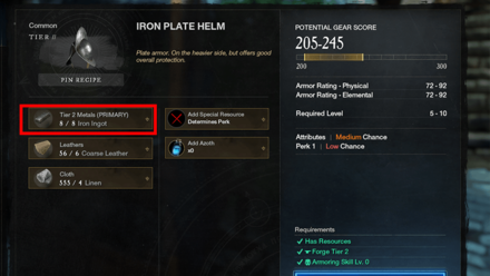 New World - Craft Different Types of Items using Ingot