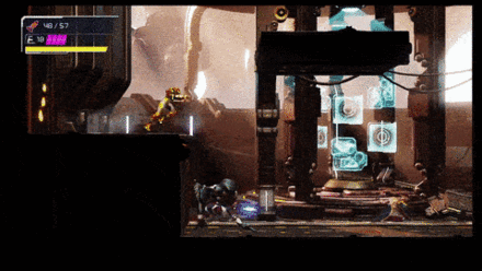 Dread - Robot Chozo Soldier - Fully Charged Beam and Missiles.gif