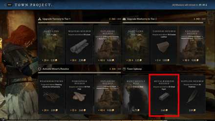 New World - Complete Town Project Board Quests