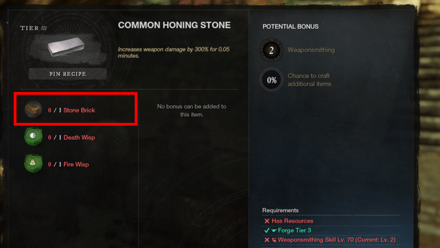 New World - Craft Honing Stones using Stone Blocks