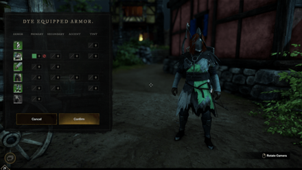 New World - Dye Equipped Armor Menu