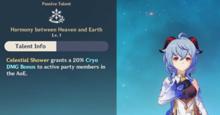 Genshin - Passive Talent - Harmony between Heaven and Earth
