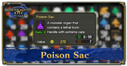 Monster Hunter Rise (MH Rise) - Poison Sac Banner