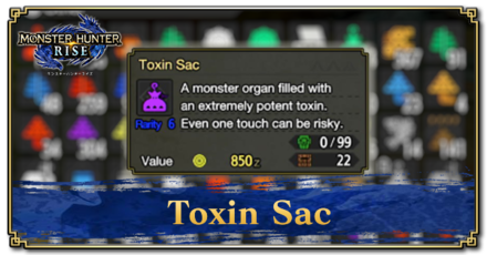 Monster Hunter Rise (MH Rise) - Toxin Sac Banner