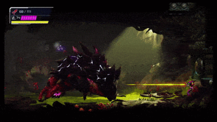 Dread - Golzuna 3 - Homing Cross Bombs.gif
