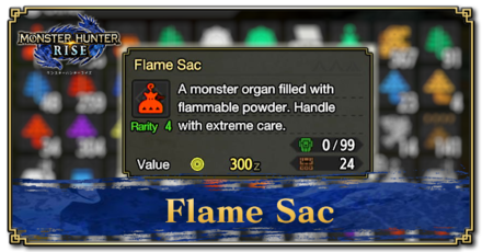 Monster Hunter Rise (MH Rise) - Flame Sac Banner