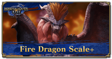 Monster Hunter Rise (MH Rise) - Fire Dragon Scale+ Banner