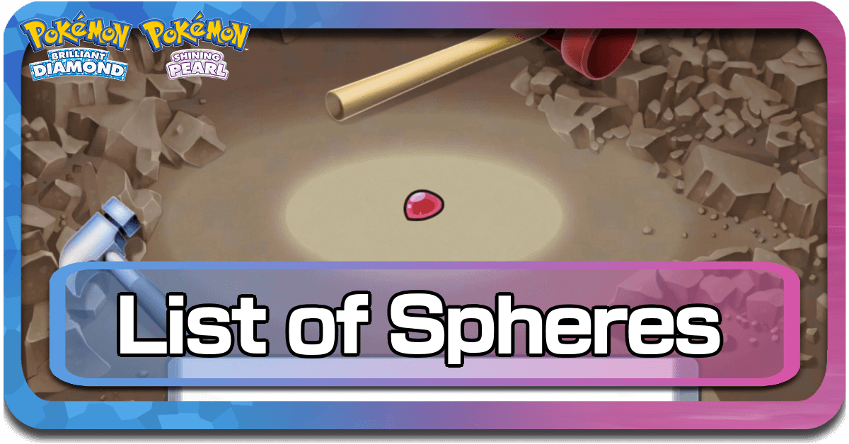 Pokemon BDSP All Spheres