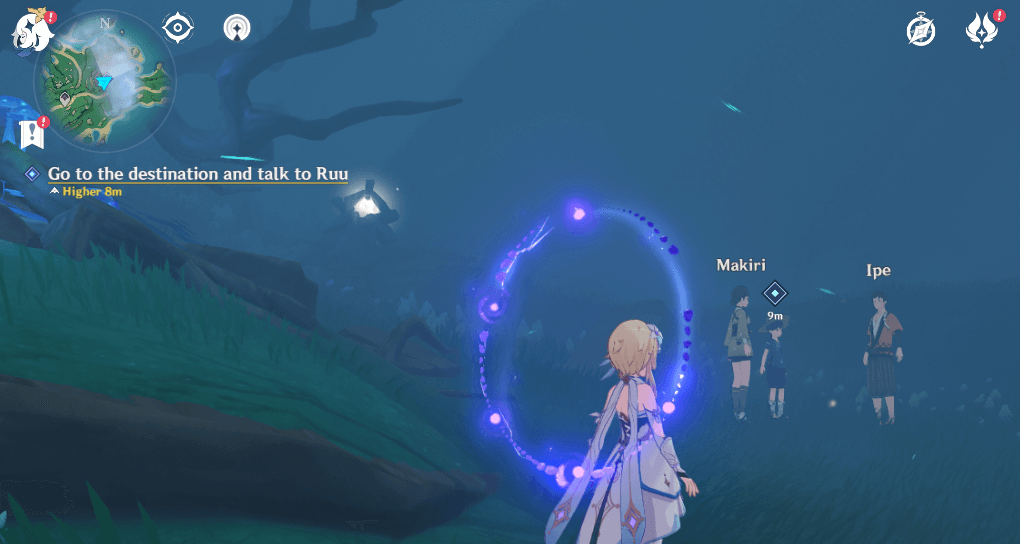 Genshin - Following Ruu to the Perch