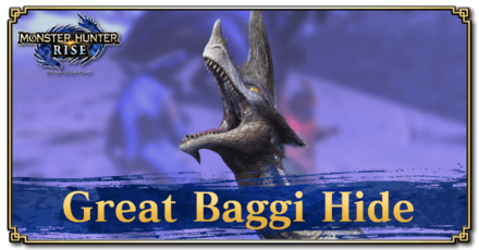 Monster Hunter Rise (MH Rise) - Great Baggi Hide Banner