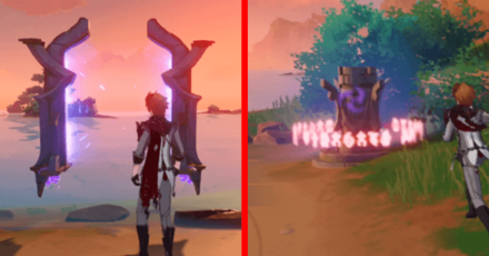 Genshin - Moshiri Kara - Phase Gate and Electro Statue