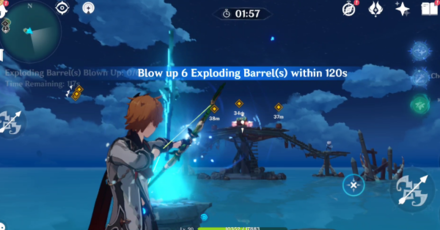 Genshin - Moshiri Kara - Blow up Barrels Time Trial