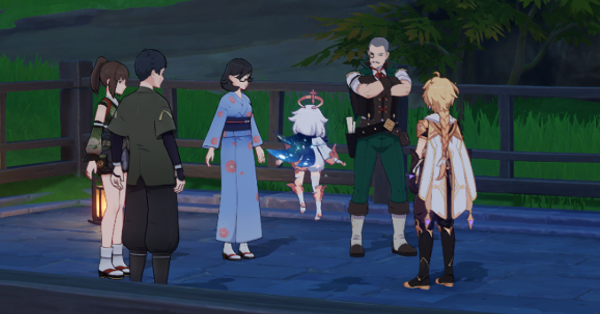 Genshin - Octave of the Maushiro - Talk to Sumida and the Group