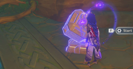 Genshin - Shirikoro Peak Illusion Torches Puzzle - Summoned Mechanism.png