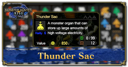 Monster Hunter Rise (MH Rise) - Thunder Sac Banner