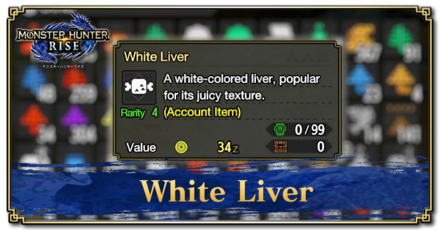 Monster Hunter Rise (MH Rise) - White Liver Banner
